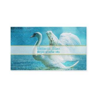 Magical Swan During a Summer Shower