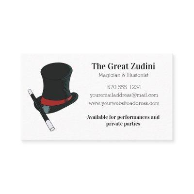 Magician Hat and Magic Wand Illusionists