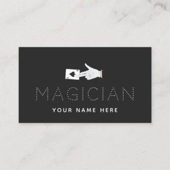 Magician Magic Tricks Ace Card Black White Modern