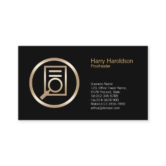 Magnifying Glass Document Proofreader BusinessCard