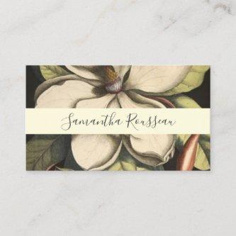Magnolia Flower Script Name Calling Card