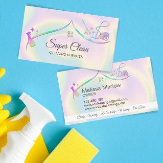 Maid Cleaning House Holographic Sparkling