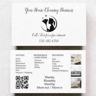 Maid Cleaning House QR Code Sparkling Business