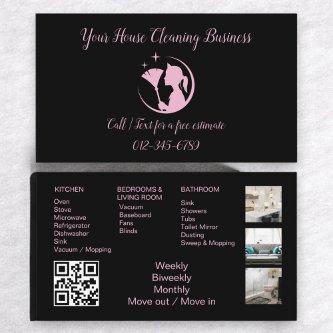 Maid Cleaning House QR Code Sparkling Business