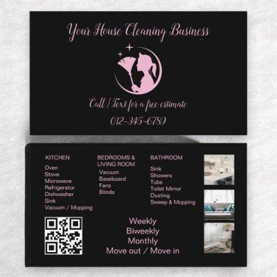 Maid Cleaning House QR Code Sparkling Business