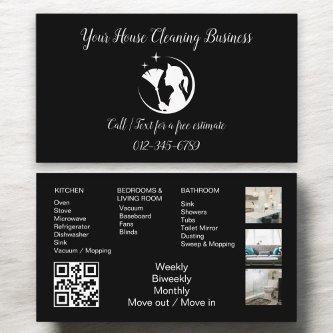 Maid Cleaning House QR Code Sparkling Business