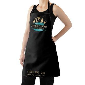 Maid Cleaning House Sparkling  Gold   Apron