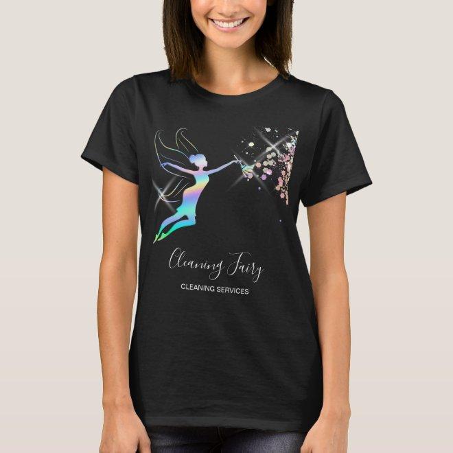 Maid Cleaning House Sparkling Holograph fairy T-Shirt