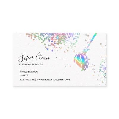 Maid Cleaning House Sparkling Holograph Next Appoi Appointment Card