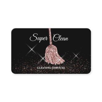 Maid Cleaning House Sparkling rose gold MOP Busine