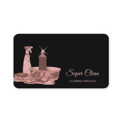 Maid Cleaning House Sparkling rose gold sponge Bus
