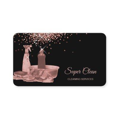 Maid Cleaning House Sparkling rose gold sponge Bus