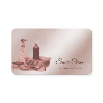 Maid Cleaning House Sparkling rose gold sponge
