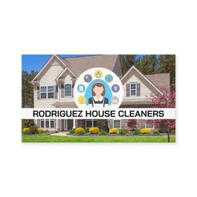 Maid Service Logo | House Front Yard