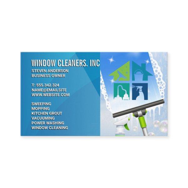 Maid Working Window Cleaner | Squeegee
