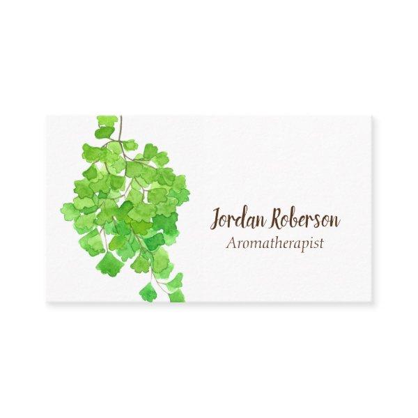 Maidenhair Fern Plant Watercolor Green