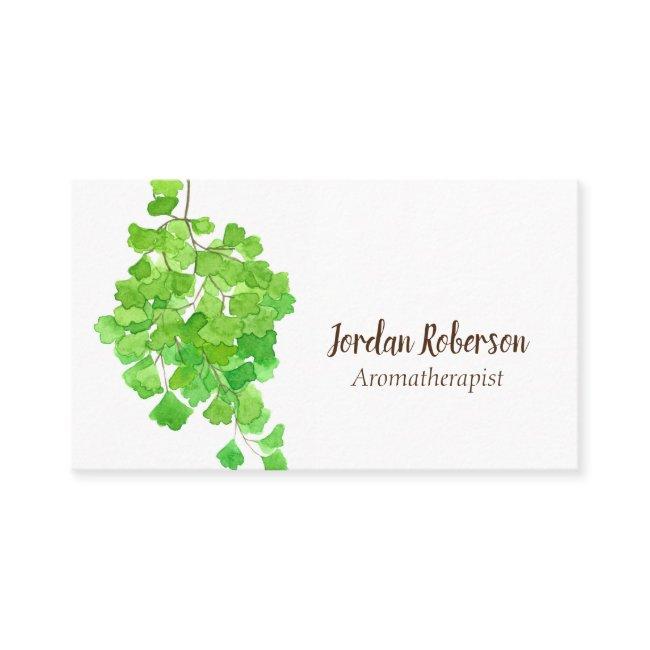 Maidenhair Fern Plant Watercolor Green