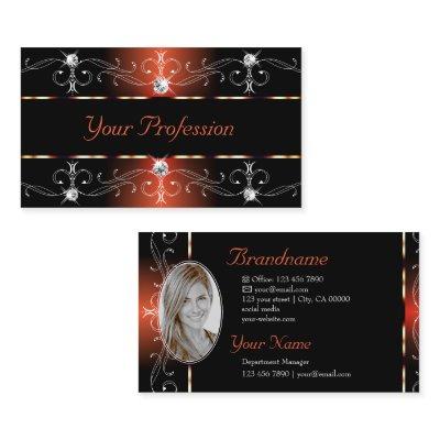 Majestic Black and Brown Ornate Borders with Foto