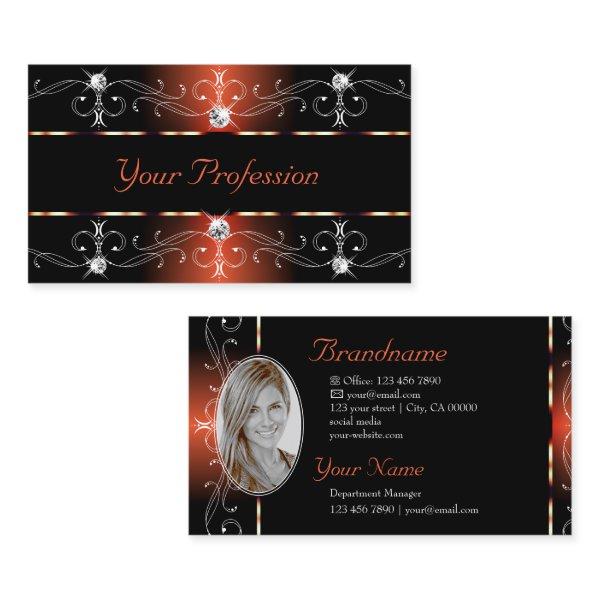 Majestic Black and Brown Ornate Borders with Foto