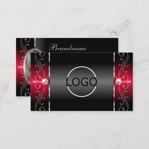 Majestic Black Red Squiggled Jewels Logo and Photo