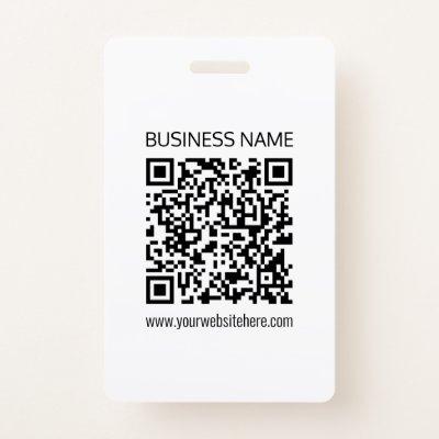 Make a Business QR Code Instantly & Editable Text Badge