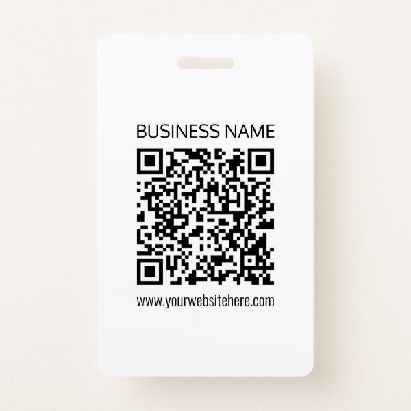 Make a Business QR Code Instantly & Editable Text Badge