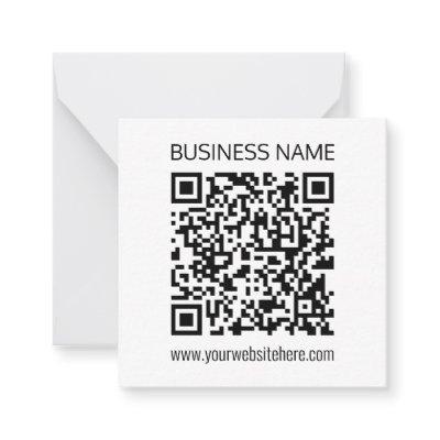 Make a Business QR Code Instantly & Editable Text Note Card
