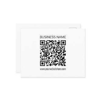 Make a Business QR Code Instantly & Editable Text Postcard