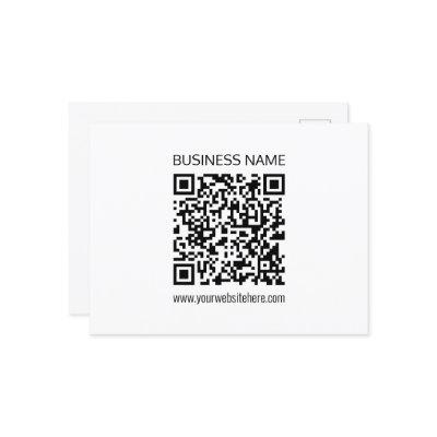 Make a Business QR Code Instantly & Editable Text Postcard