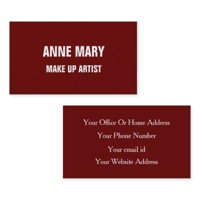 Make Up Artist Burgundy Red Maroon Colorful Cute