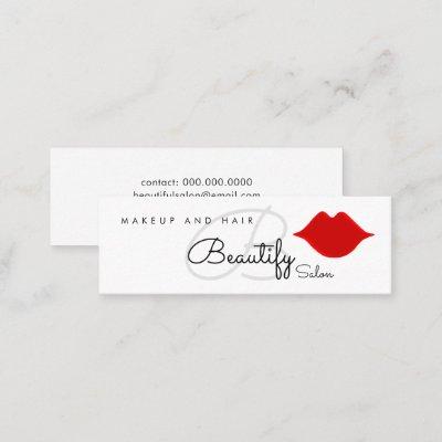 make-up / beautify salon monogram with red lips mini
