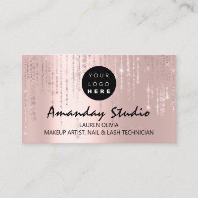 makeup Artist Appointment Card Pink Lux Logo