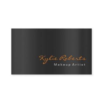 Makeup Artist Black Gray Orange Calligraphy