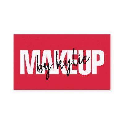 Makeup artist bold signature script bold red