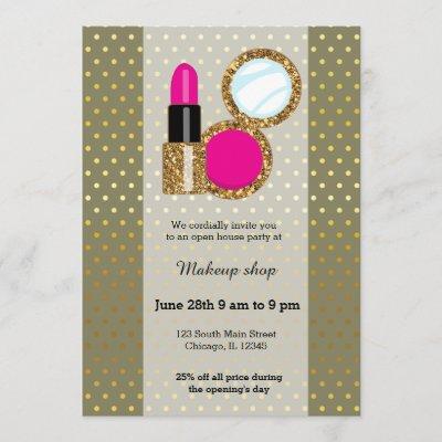 Makeup artist - choose background color invitation