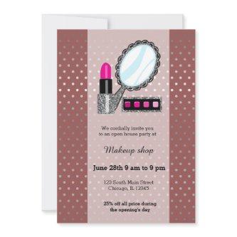 Makeup artist - choose background color invitation