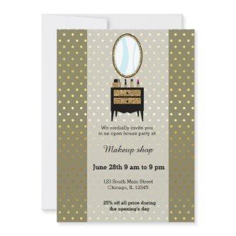 Makeup artist - choose background color invitation
