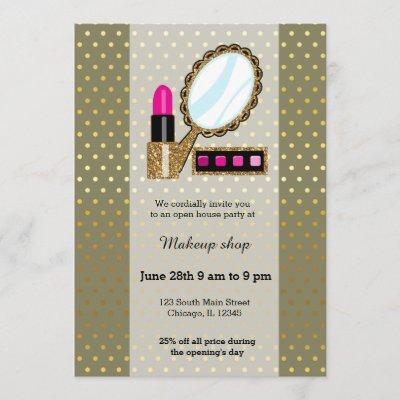 Makeup artist - choose background color invitation