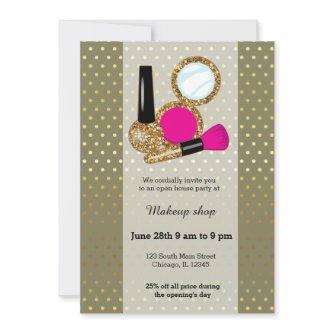 Makeup artist - choose background color invitation