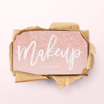 Makeup artist elegant typography blush rose gold