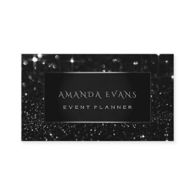 Makeup Artist Event Planner Black Silver Spark
