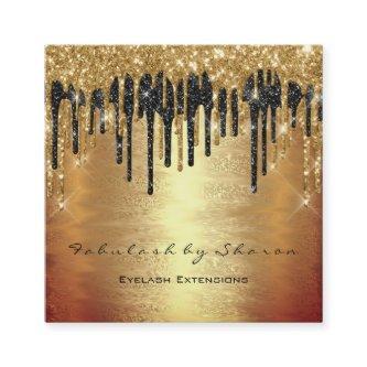 Makeup Artist Event Planner Wow Drips Warm Gold Square