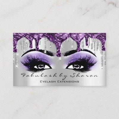 Makeup Artist Eyebrow Eyelash Silver Gray Purple
