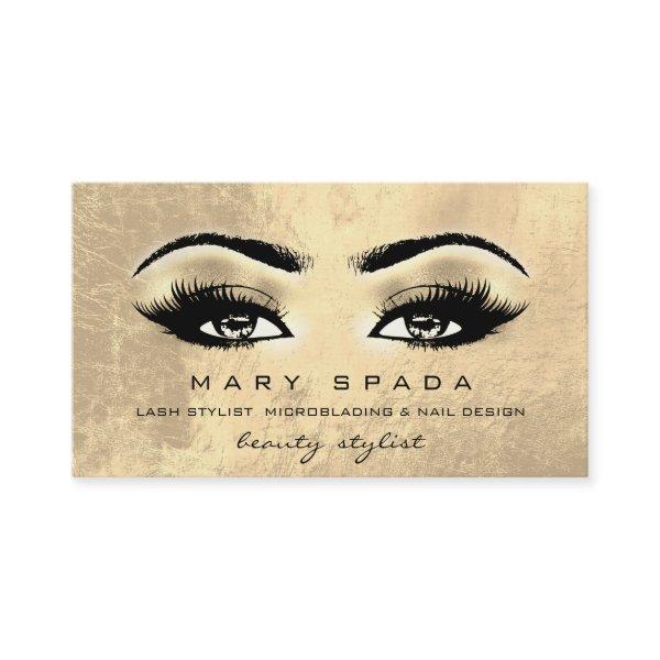 Makeup Artist Eyebrows Lashes Gold Esthetician