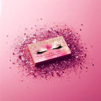 Makeup Artist Eyelash Lashes Glitter Drips Pink