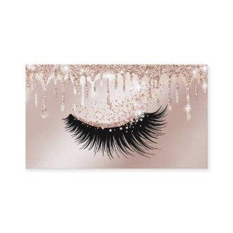 Makeup Artist Eyelash Lashes Glitter Drips Rose