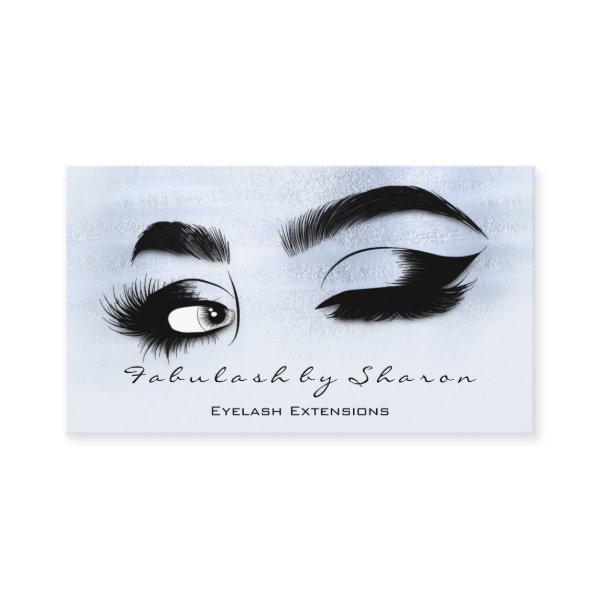 Makeup Artist Eyelash QR CODE Micorblade Brow Blue