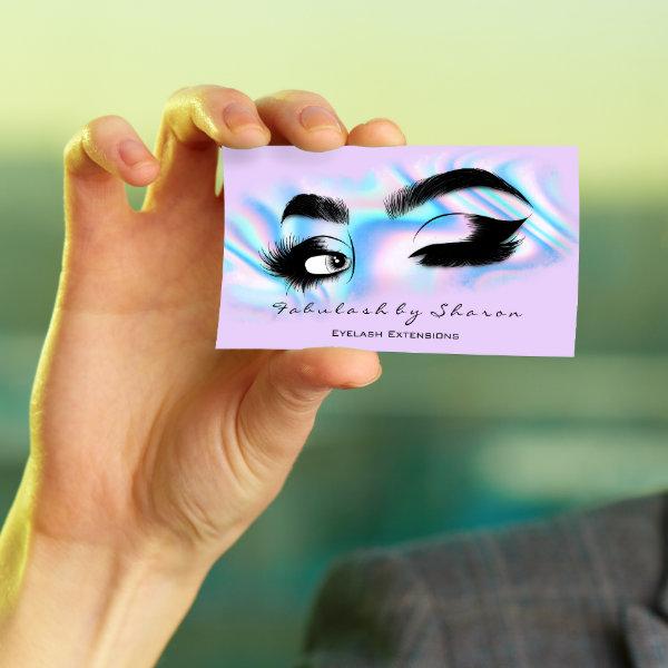 Makeup Artist Eyelash QRCODE Holographic Pink