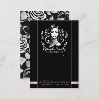 Makeup Artist Hair Stylist Modern Jewelry Display Appointment Card