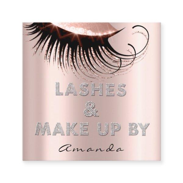 Makeup Artist Lash Extension By Diamond Pink Rose Square